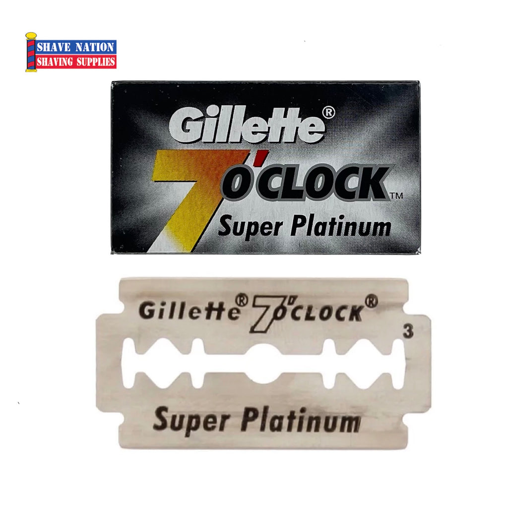 Gillette 7 O'Clock Super Platinum DE Blades 10Pk. Black