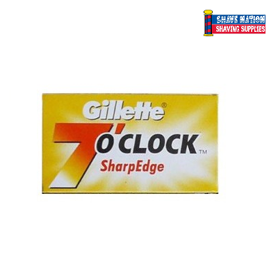 Gillette 7 OClock DE Blades 5Pk. Yellow