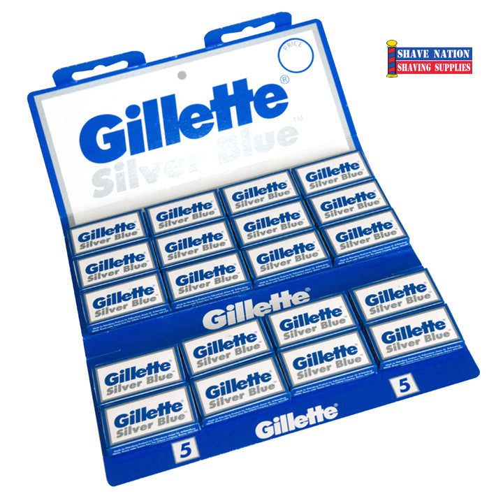 Gillette Silver Blue DE Blades 100ct