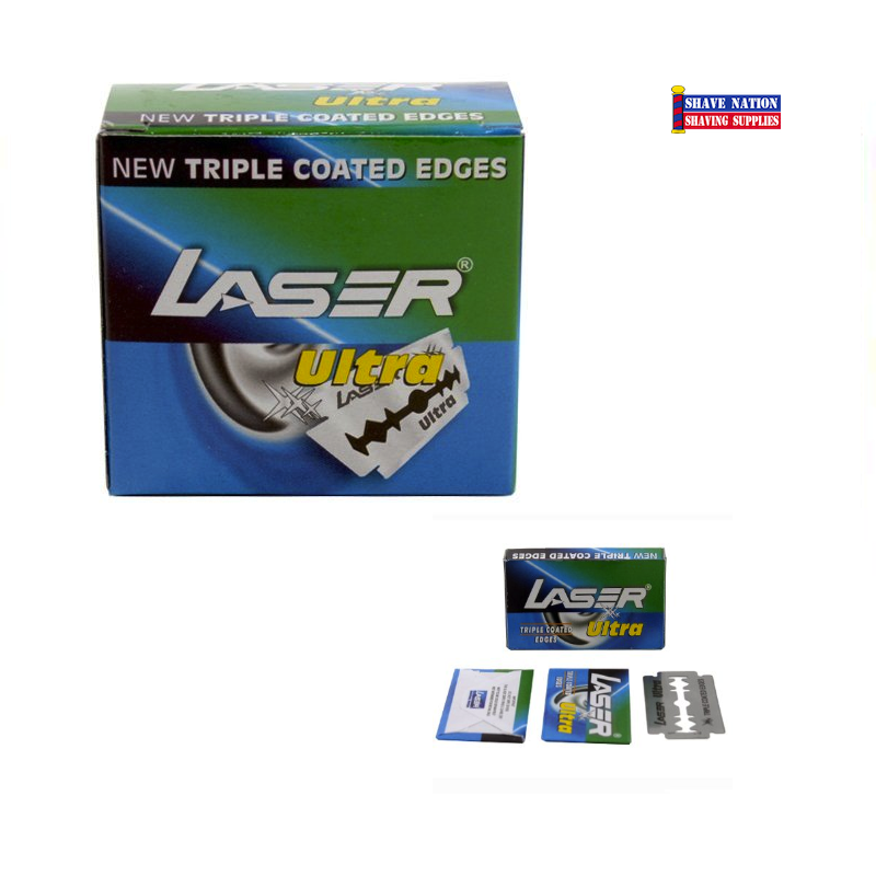 Laser Ultra Double Edge DE Safety Razor Blades 50 ct.