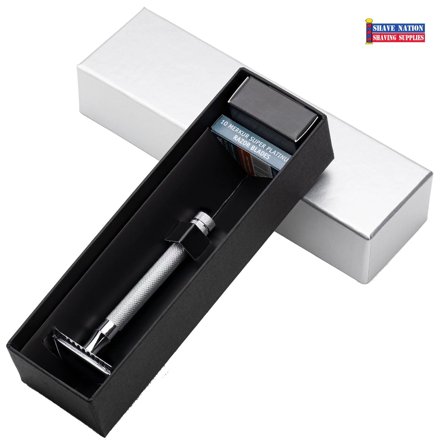 Safe Razor Set Merkur 23C Safety Razor Set with Stand and Blades | Shave Nation ...