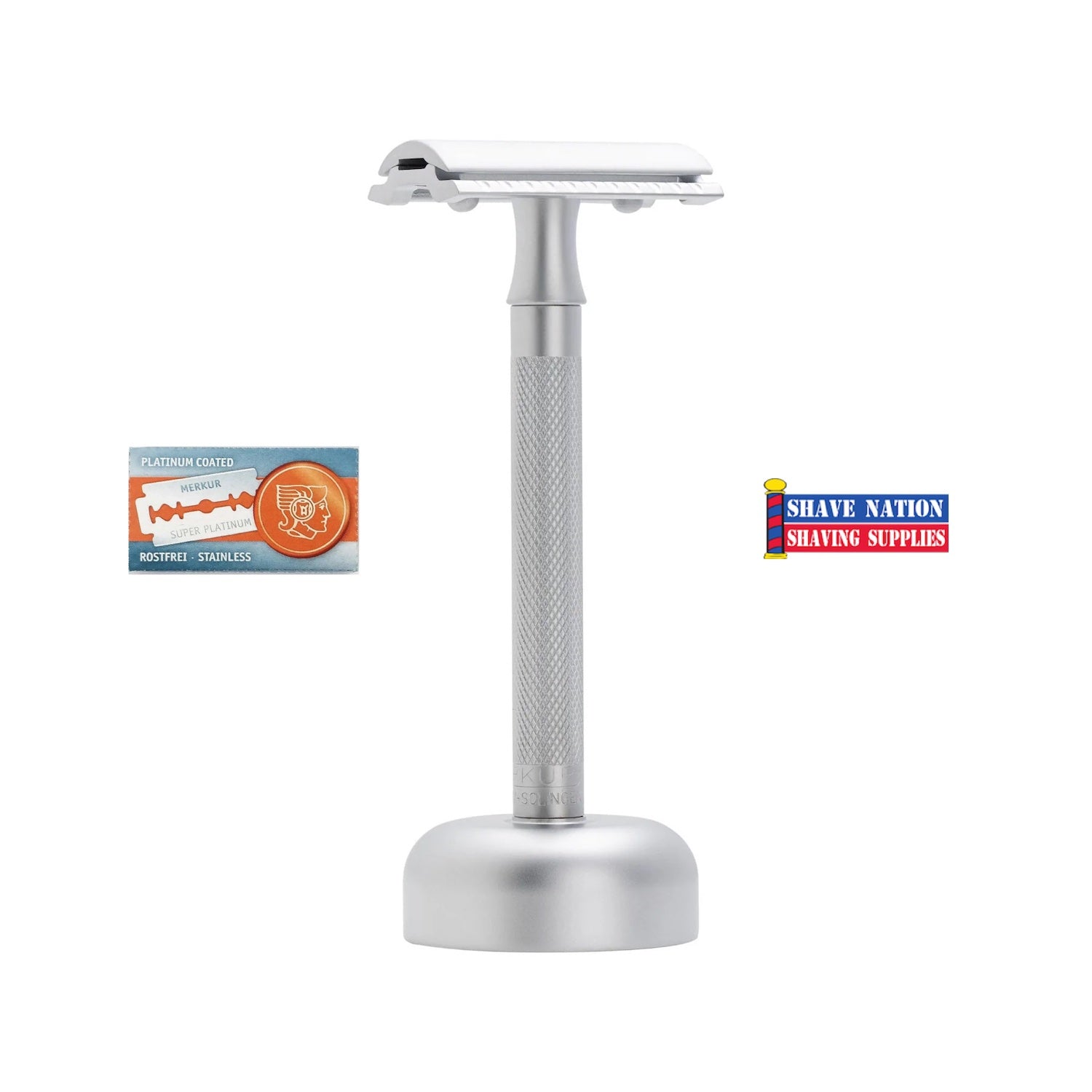 Merkur Razor Set Merkur 23C Safety Razor Set with Stand and Blades | Shave Nation ...