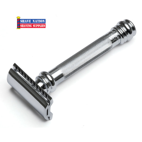 Merkur Double Edge DE Safety Razor Chrome Flat Bar 38C | Shave Nation ...