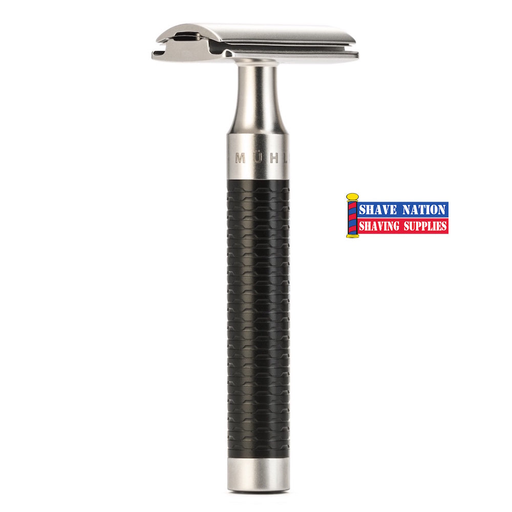 Muhle Rocca R96 Black Closed Comb Stainless Steel Safety Razor