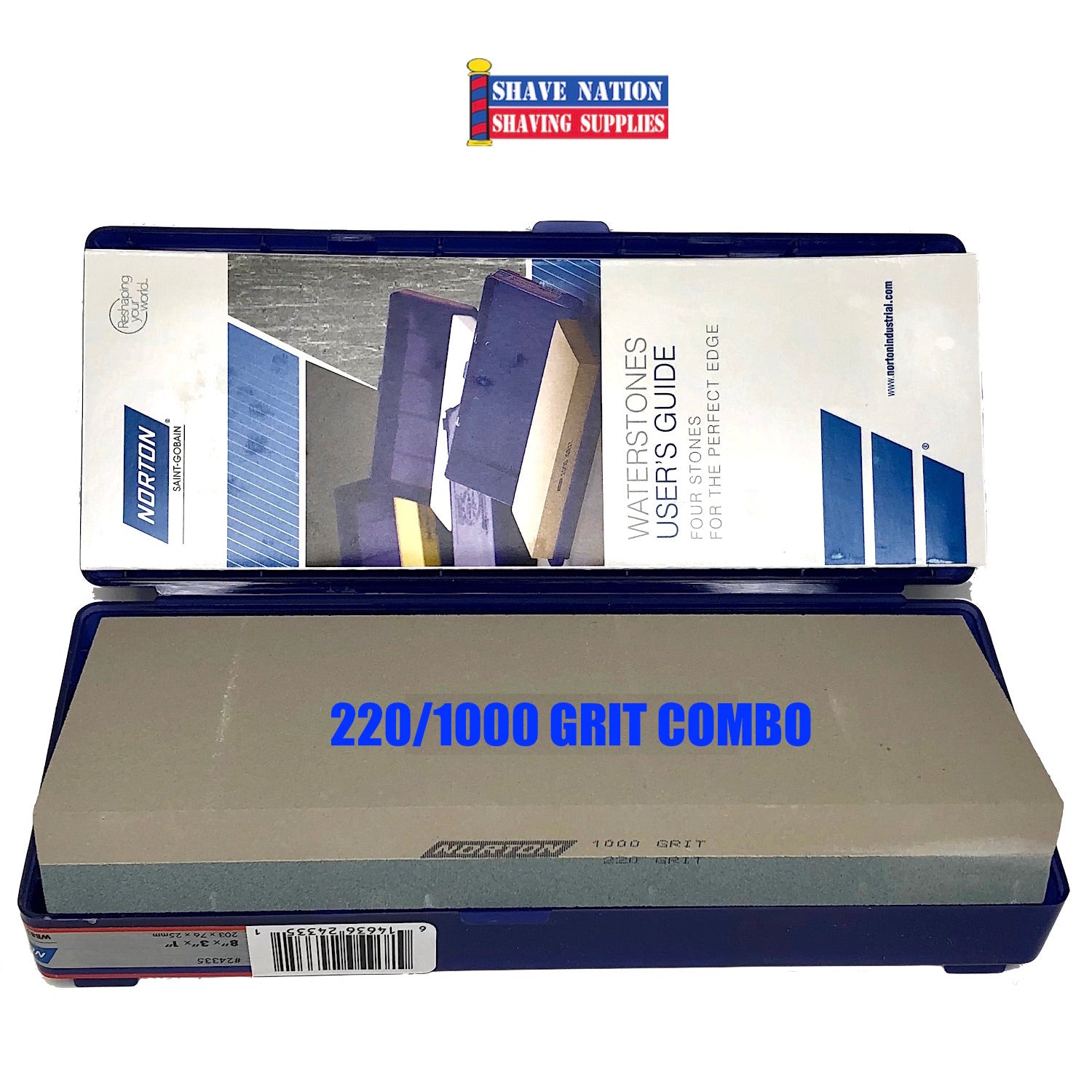 Norton 220-1000 Grit Combo Waterstone for Razor-Tool Honing-Sharpening ...
