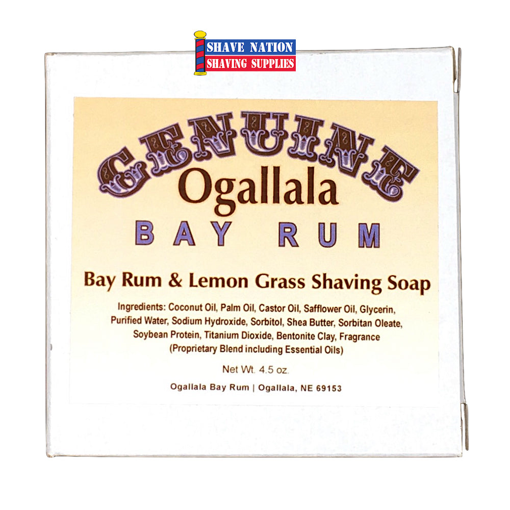 Ogallala Bay Rum & Lemon Grass Shaving Soap
