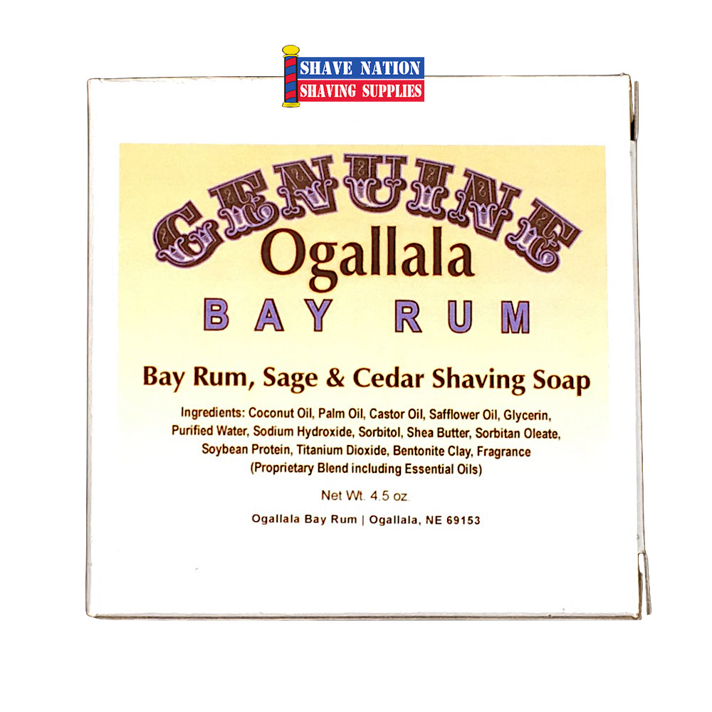 Ogallala Bay Rum Sage & Cedar Shaving Soap