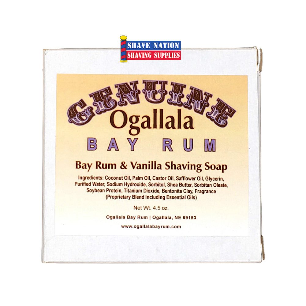 Ogallala Bay Rum & Vanilla Shaving Soap