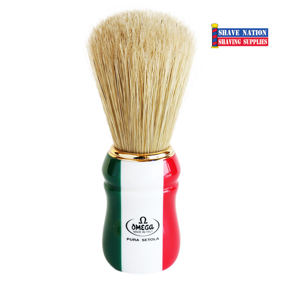 Omega Bristle Brush ITALIAN FLAG Handle
