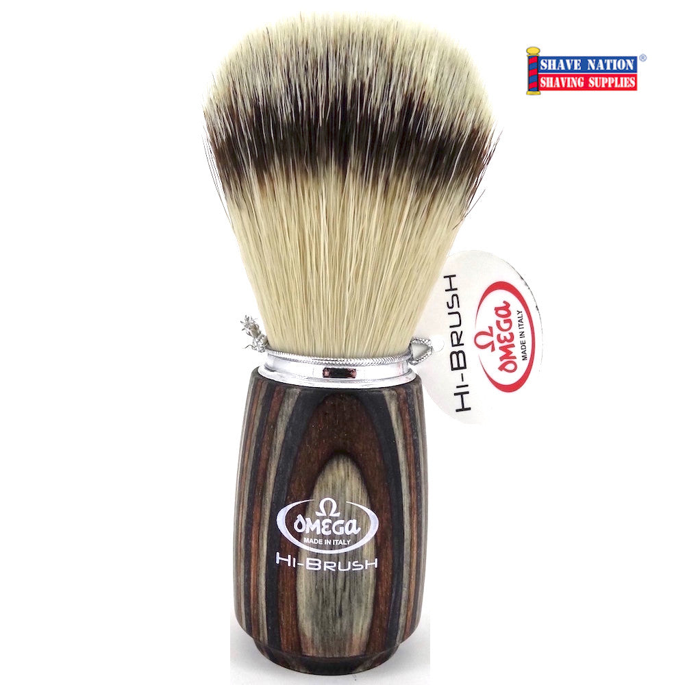Omega Hi-Brush with Synthetic Bristles and Wood Handle