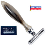 DISCONTINUED Parker Closed Comb Safety Razor 3 Piece Horn 11R