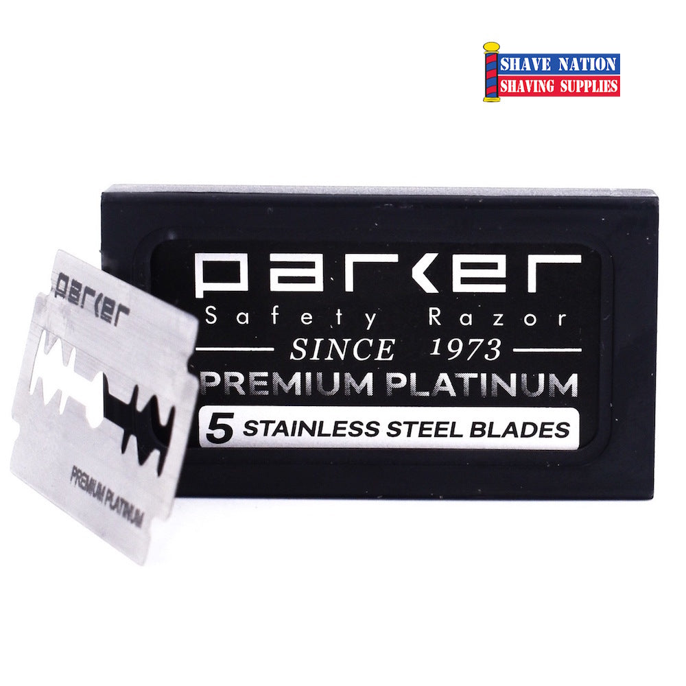 Parker Stainless Premium Platinum DE Blades 5 Pack