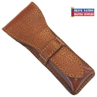 Parker Safety Razor Storage Case Saddle Brown | Shave Nation Shaving ...
