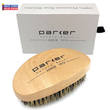 Parker Boar Bristle Beard and Hair Brush with Beechwood Handle