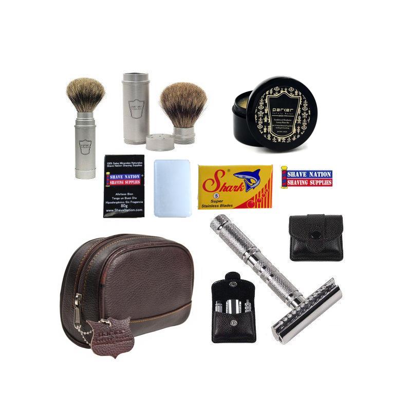 Parker Double Edge Safety Razor Travel Set | Shave Nation Shaving Supplies®