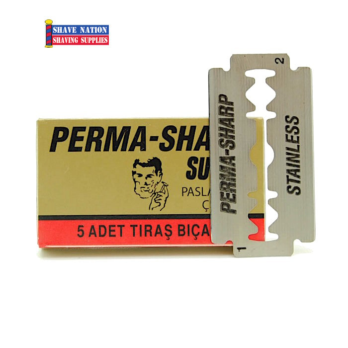 Perma-Sharp Super Double Edge DE Razor Blades 5Pk