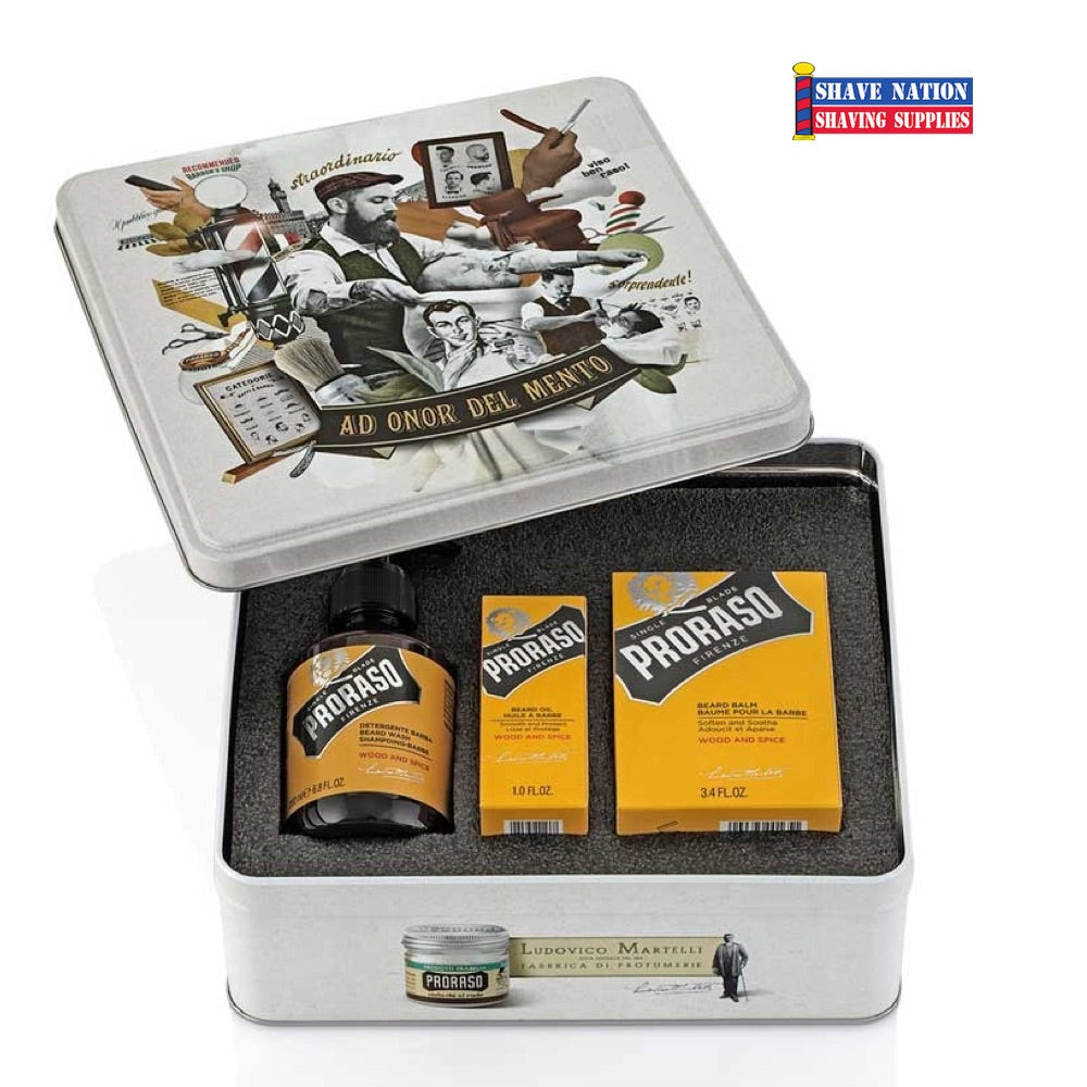 Proraso Beard Gift Tin - Wood and Spice