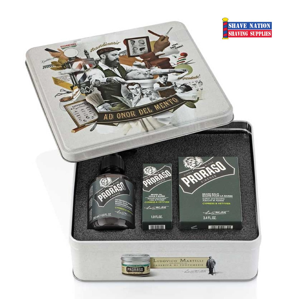 Proraso Beard Gift Tin - Cypress and Vetiver