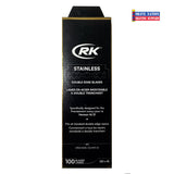 RK Shaving Stainless Double Edge Razor Blades - 100ct