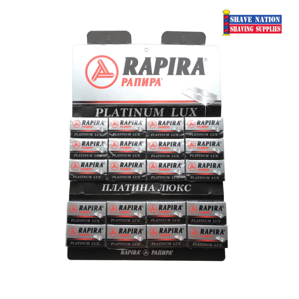 DISCONTINUED Rapira Platinum Lux DE Blades 100ct.