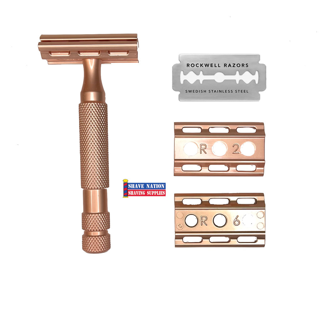 Rockwell 6C Rosegold Adjustable Safety Razor