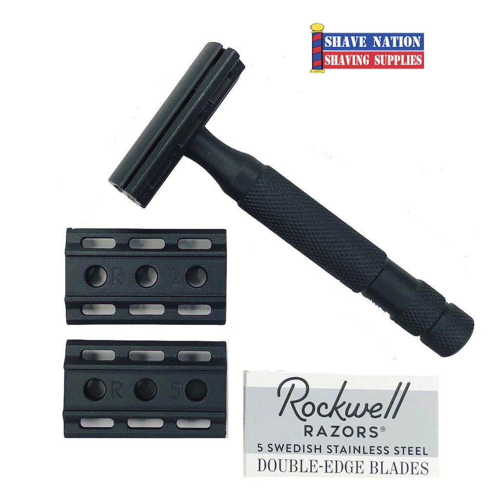 Rockwell 6S Adjustable Safety Razor Matte Black PVD