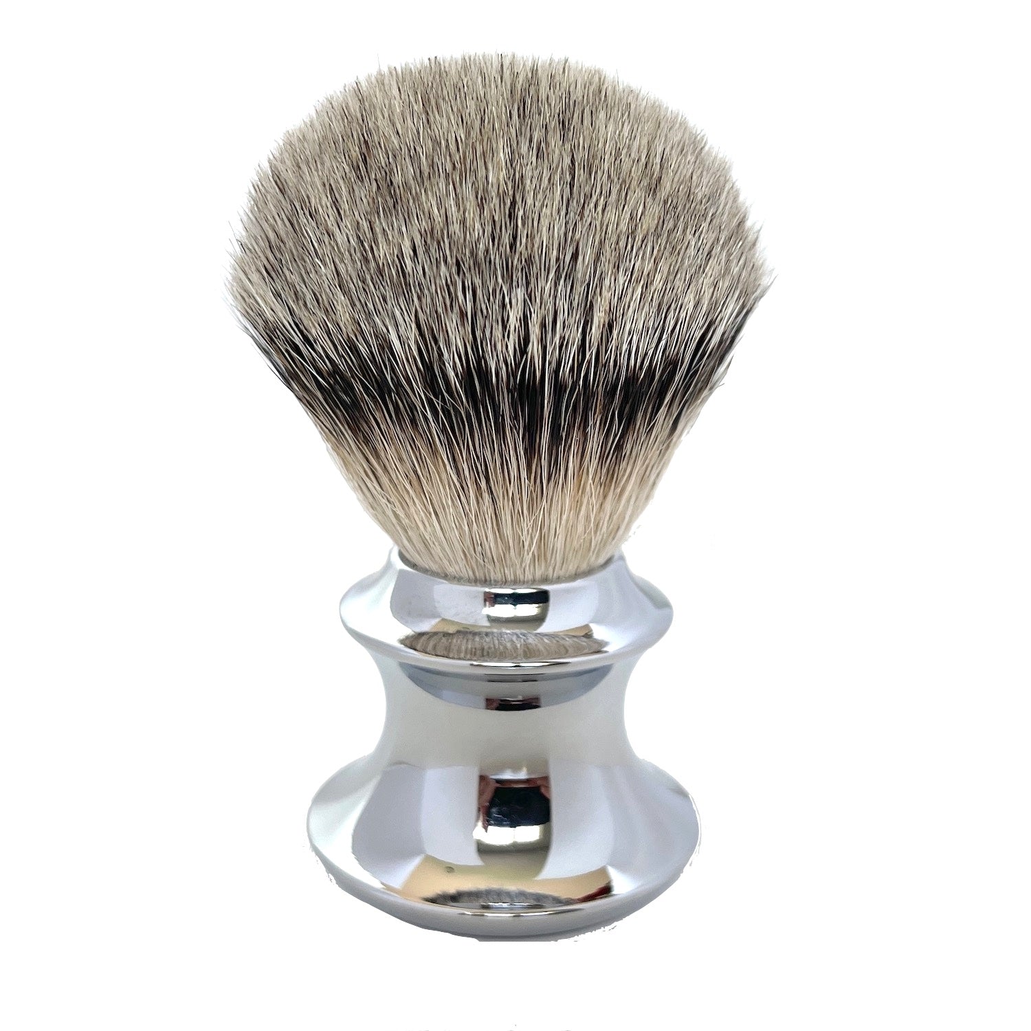 Shave Nation Finest Badger Hefty Chrome Handle Brush