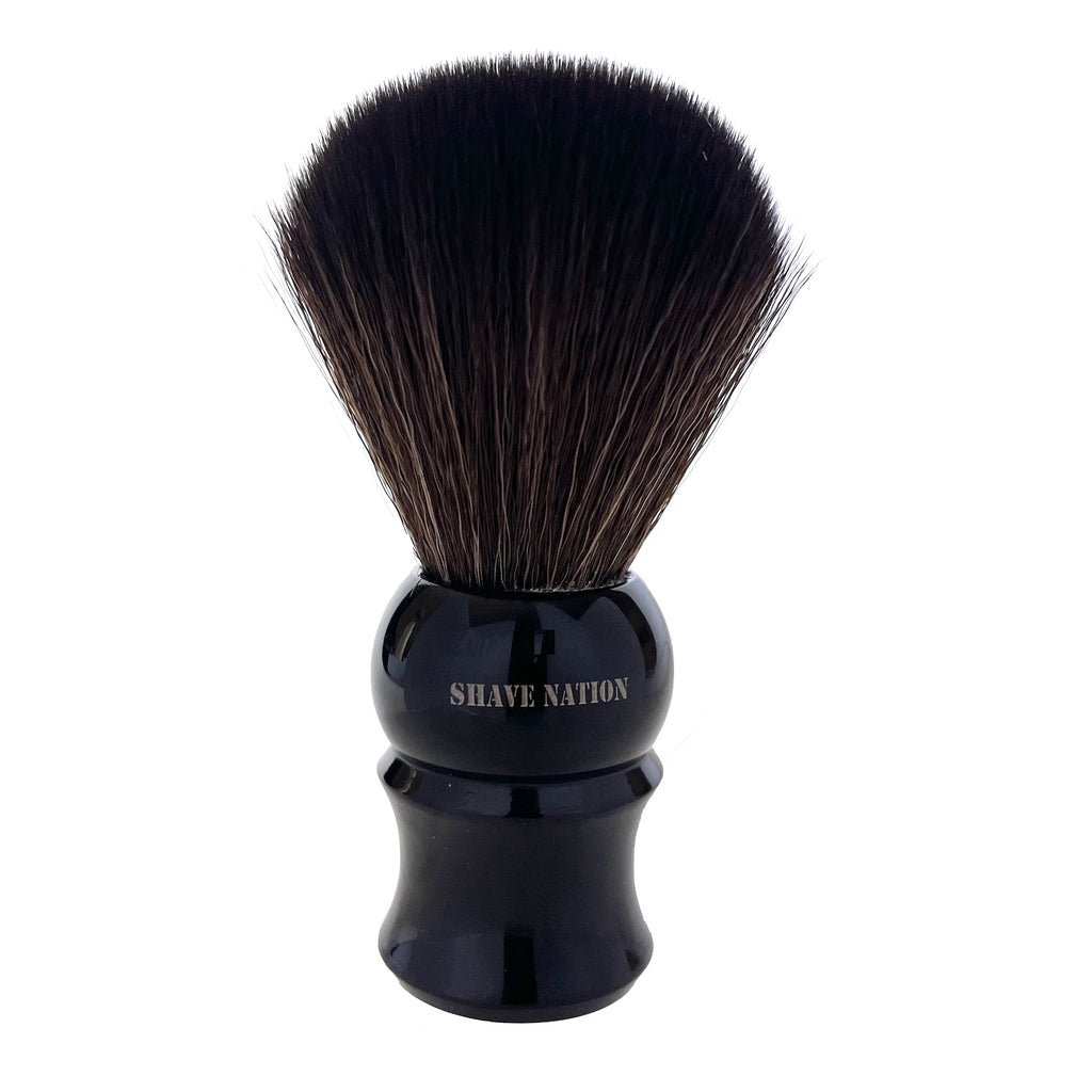 Shave Nation Black Handle G5 Black Synthetic Fibers Shaving Brush