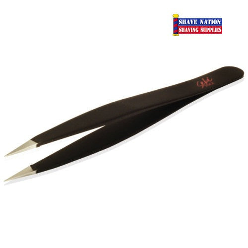 Seki Stainless Black Pointed Tip Tweezers SS-501