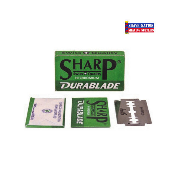 Sharp DURABLADE Double Edge DE Razor Blades 10Pk | Shave Nation Shaving ...