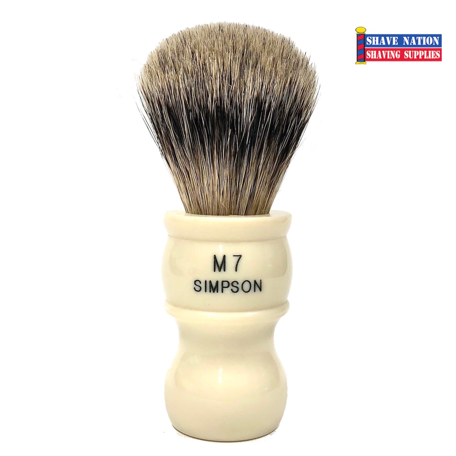 Simpsons M7 Best Badger Shaving Brush Ivory Handle