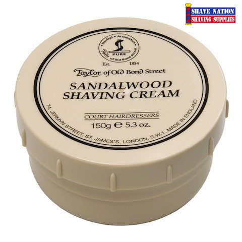 Taylor of Old Bond Street Sandalwood Shaving Cream Jar | Shave Nation  Shaving Supplies®