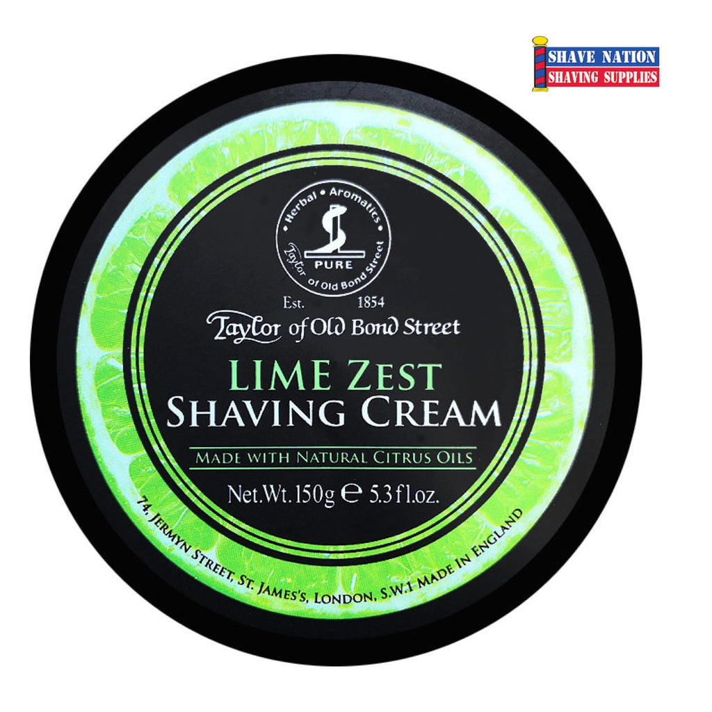Taylor Of Old Bond Street Lime Zest Shaving Cream Jar