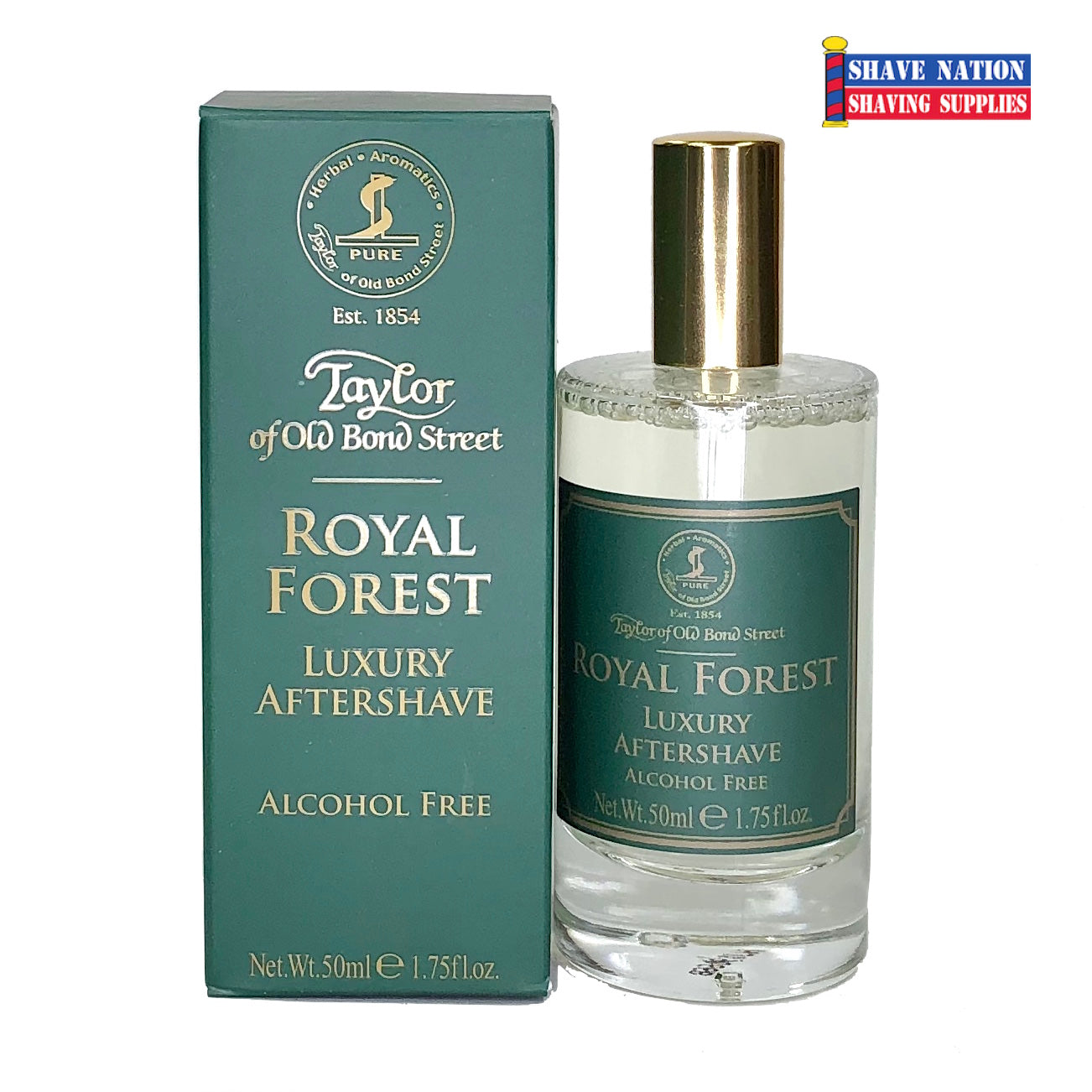 Taylor of Old Royal Supplies® Luxury Shaving Nation Aftershave Bond | Forest (Alcohol Street Free Shave