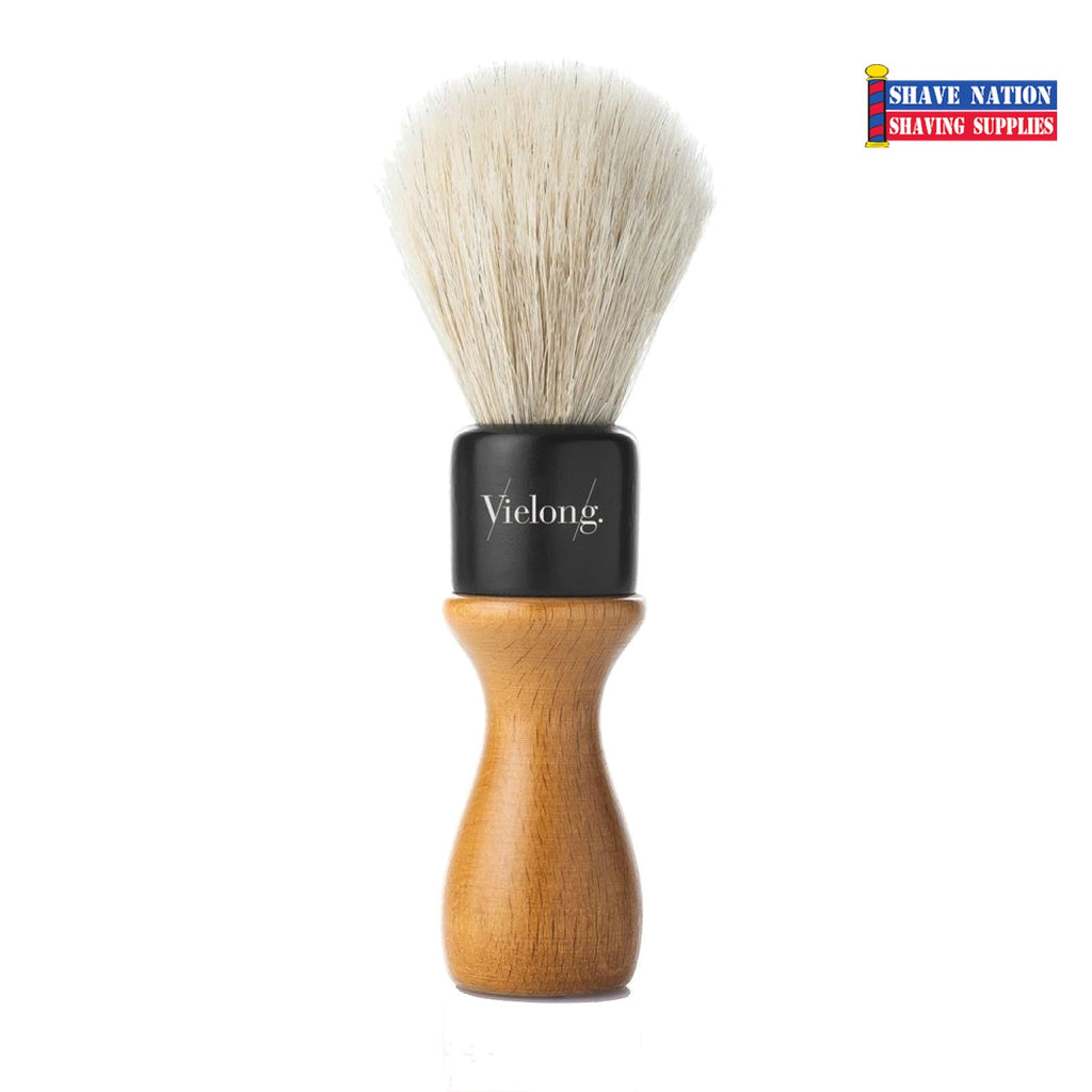 Vielong American Style Horse Hair Shaving Brush Wood Handle