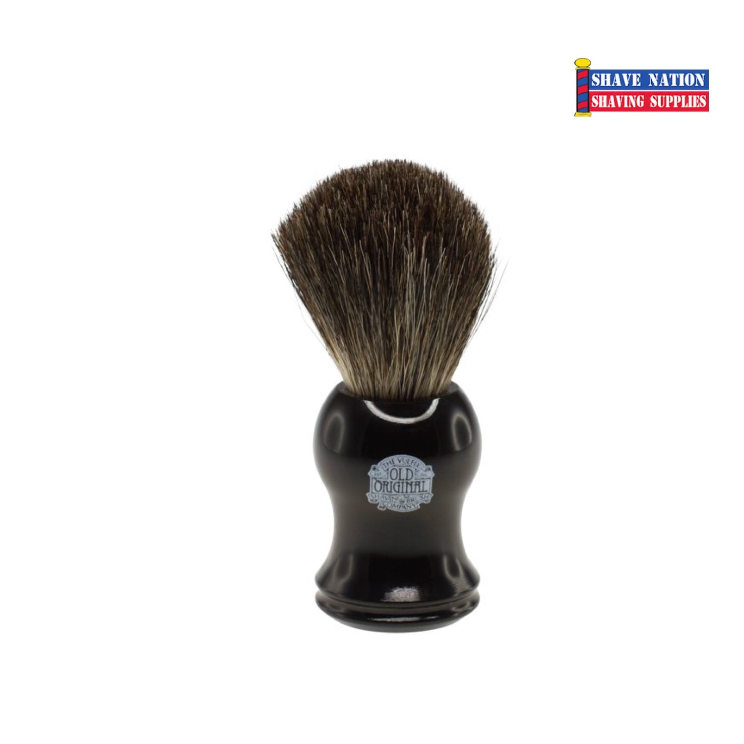 Progress Vulfix Pure Badger Shaving Brush, Black Handle