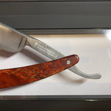 Boker Damascus Steel Curly Birch Handle Straight Razor 6/8 Blade #172