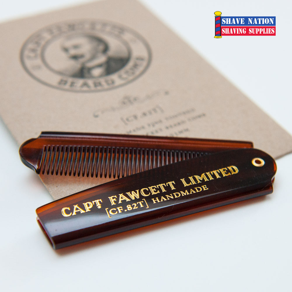 Captain Fawcett's Folding Pocket Beard Comb