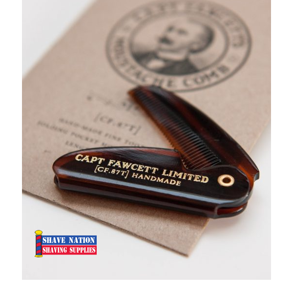 Captain Fawcett's Folding Pocket Moustache Comb
