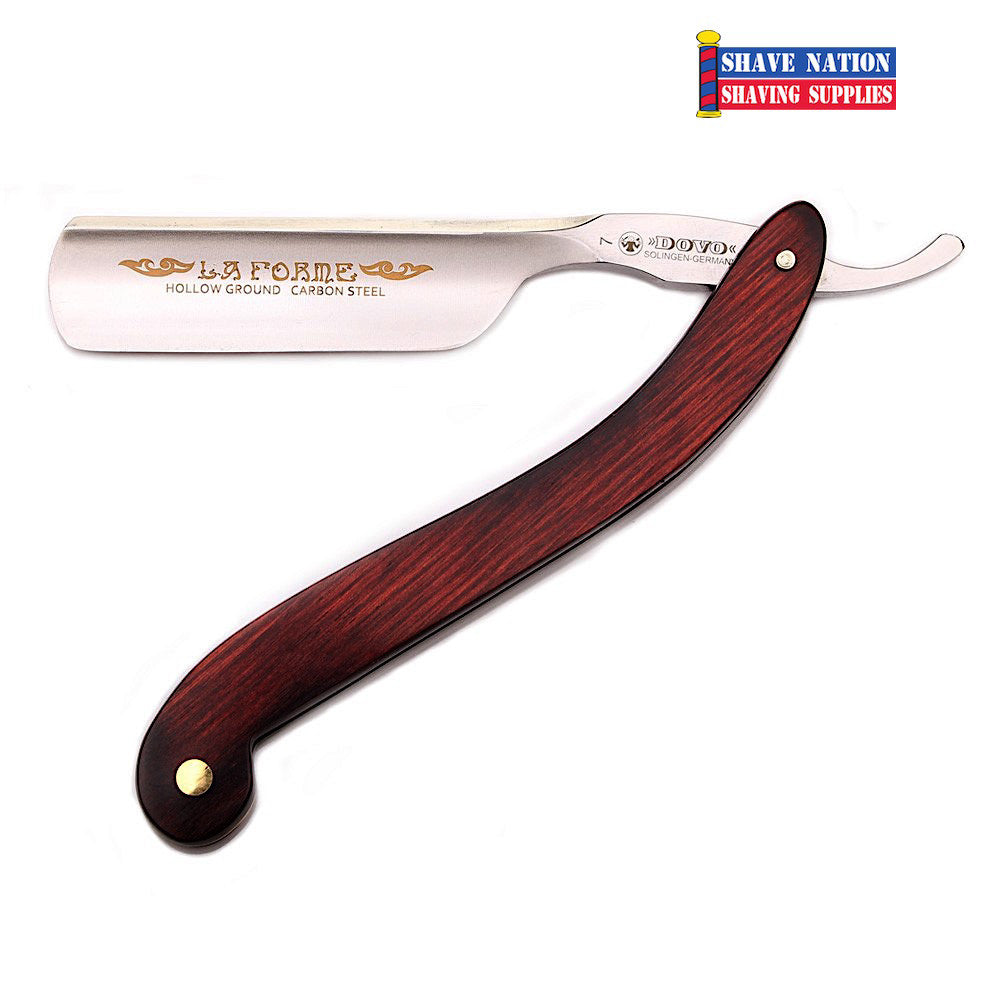Burgundy Razor Dovo FORME Shaving 6/8 LA Pakkawood Nation Blade | Straight Shave Supplies®