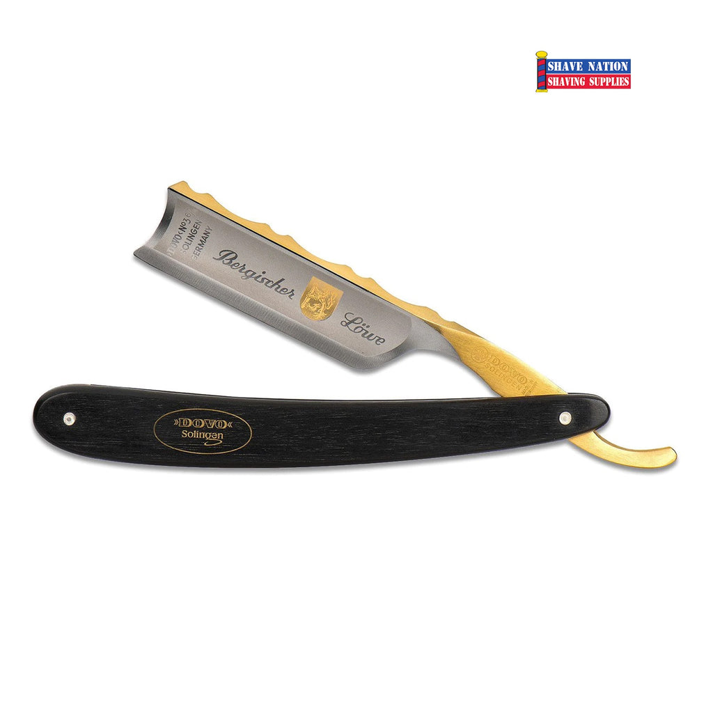 Dovo Bergischer Lowe 6/8 Straight Razor Ebony Handles