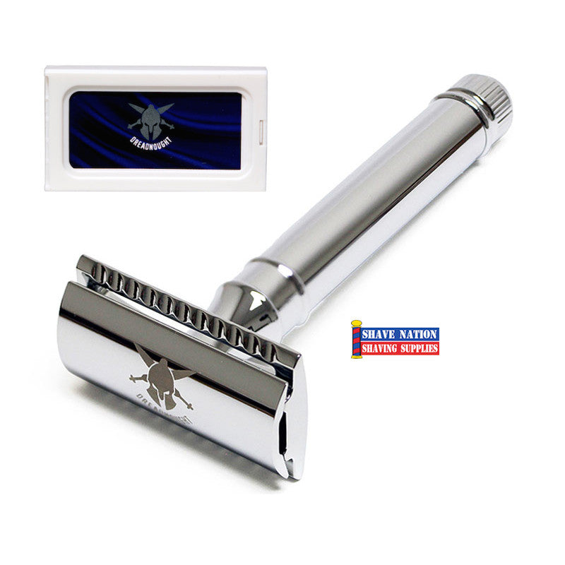 DISCONTINUED Dreadnought Spartan Closed Comb Safety Razor with 10 Blades