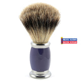 Edwin Jagger Best Badger Shaving Brush Bulbous Blue Handle