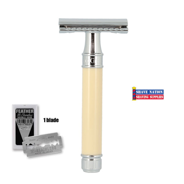 Ivory Safety Razor Edwin Jagger DE87BL Imitation Ivory DE Safety Razor | Shave Nation ...