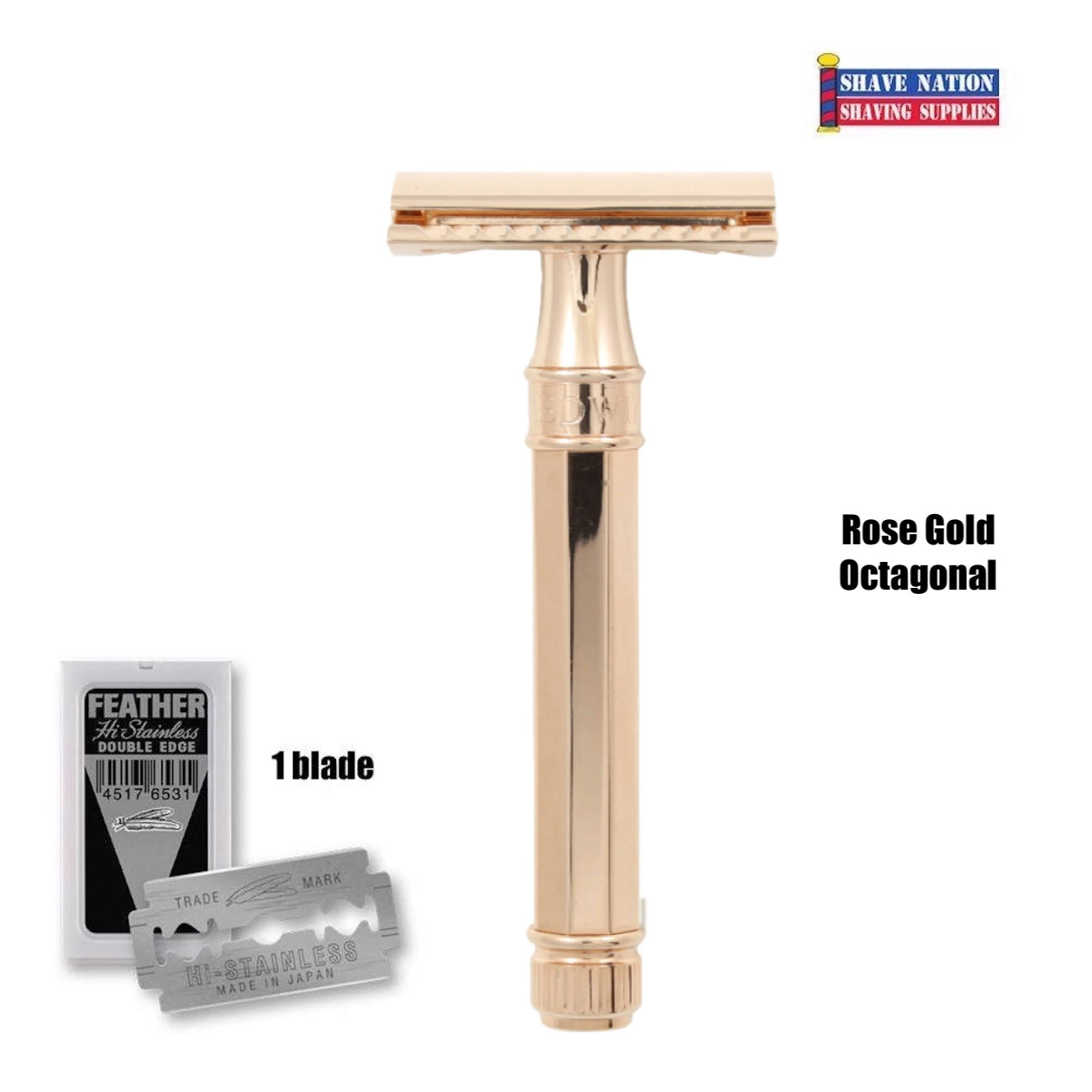 Edwin Jagger Black or Rose Gold Safety Razor Closed Comb | Shave Nation ...