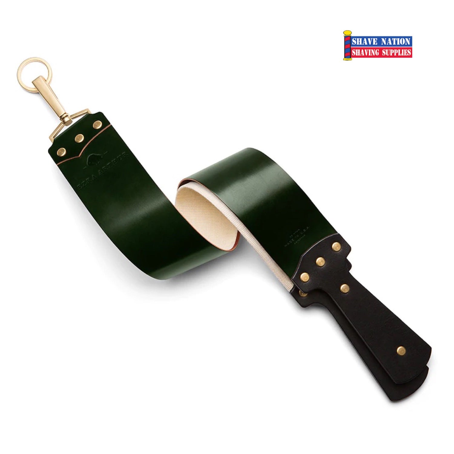 Bison USA Maroon Cordovan Leather Straight Razor Strop