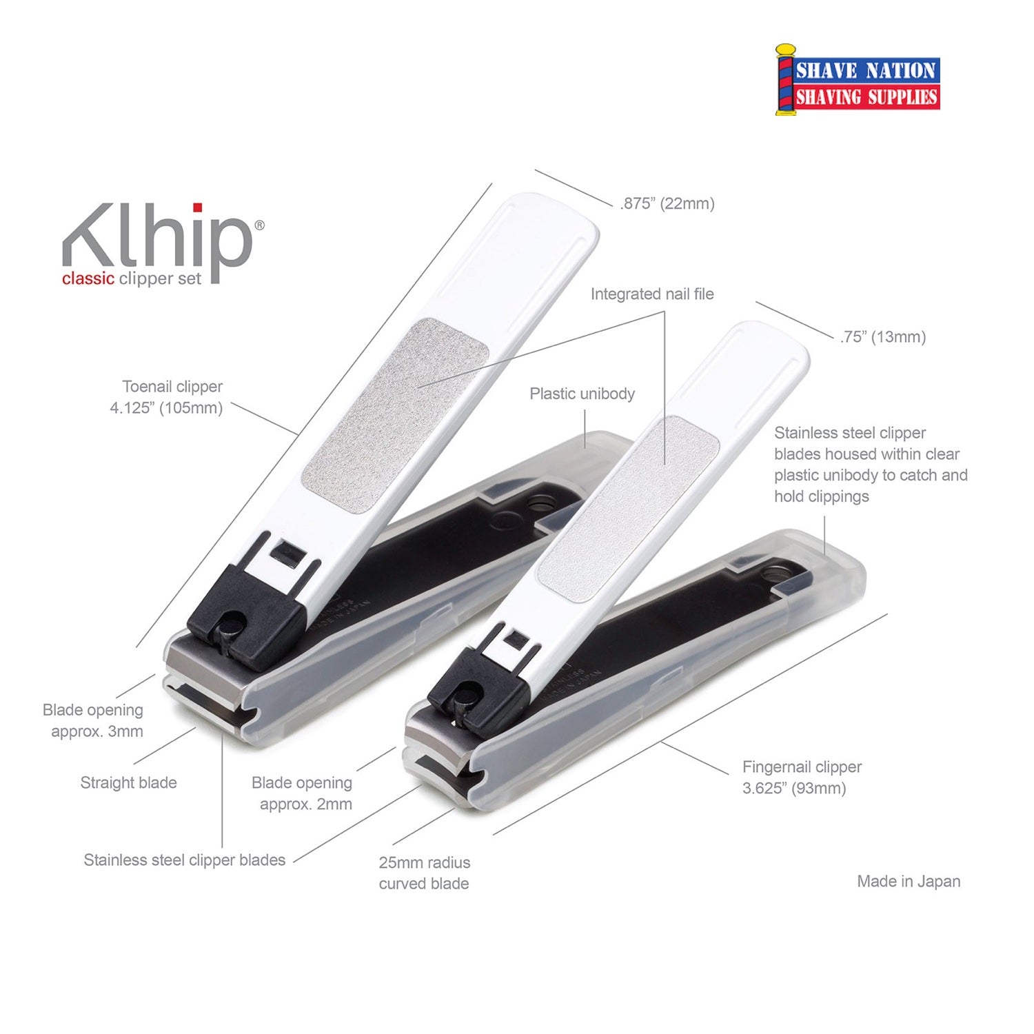 Klhip Classic Nail Clipper Set