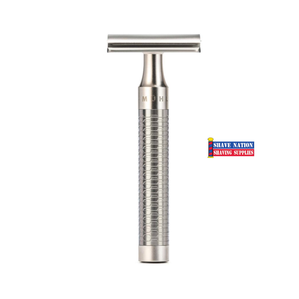 Muhle Rocca R94 Pure Matte Stainless Steel Closed Comb Safety Razor