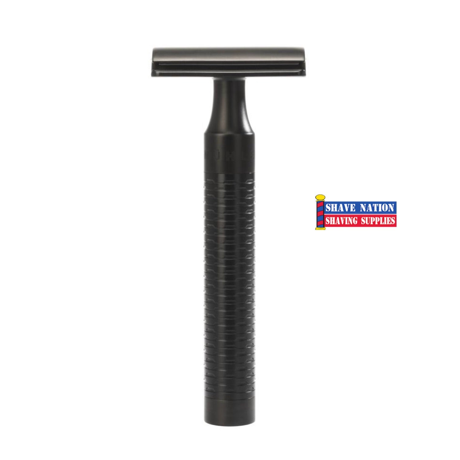 Muhle Rocca R96 JET Black Closed Comb Stainless Steel Safety Razor