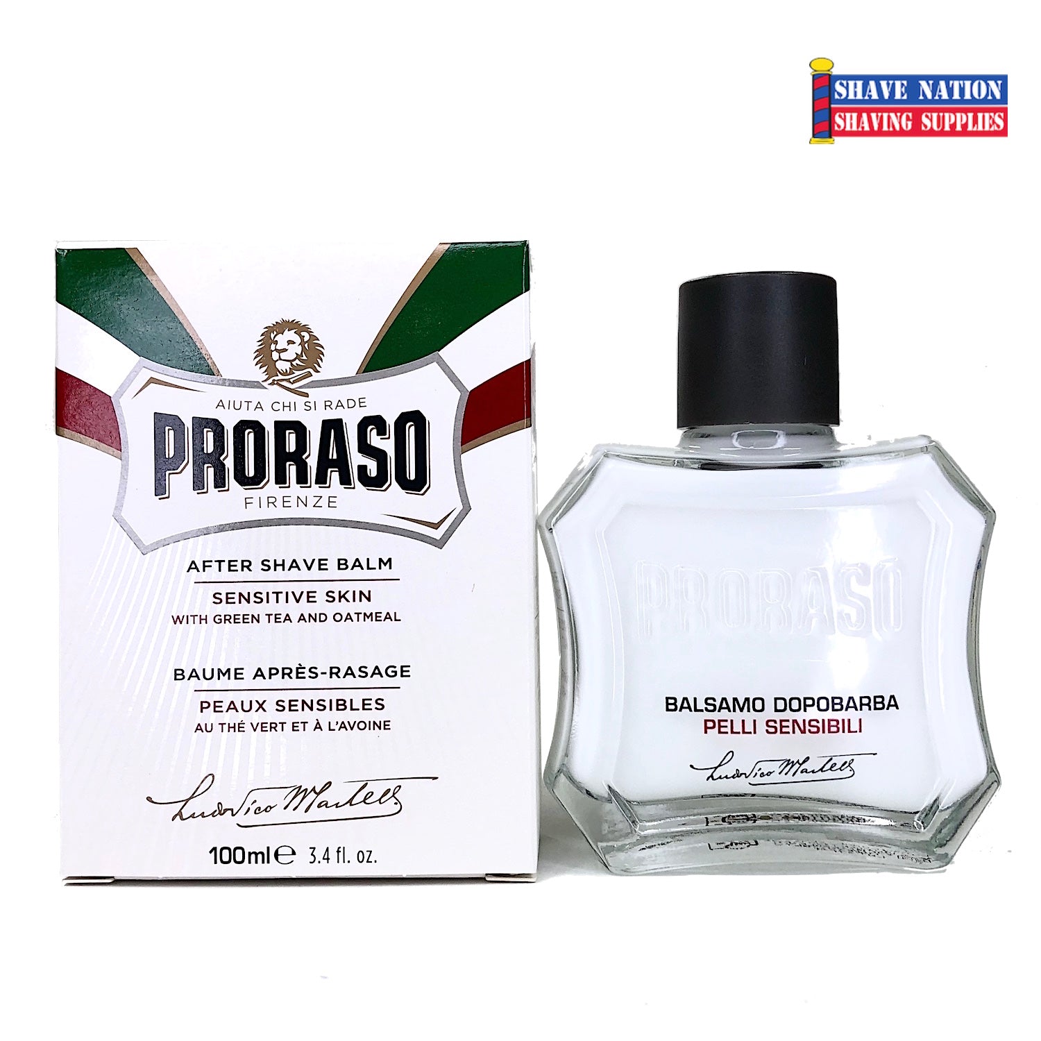 Proraso Aftershave Balm for Sensitive Skin New Bottle!